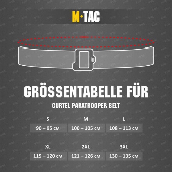 M-TAC® Gürtel Paratrooper Belt, schwarz, Größe 2XL